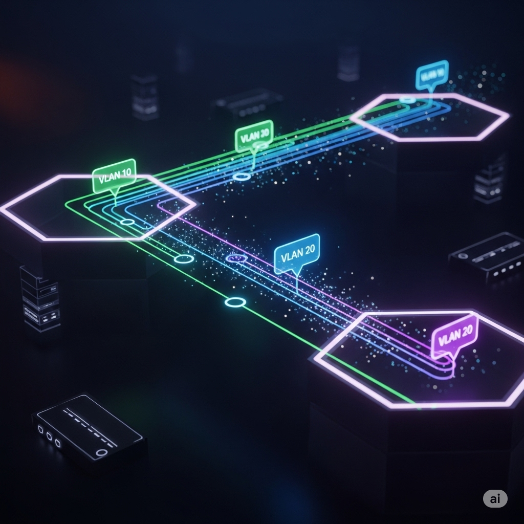 Proxmox Networking concept with VLANs and data streams