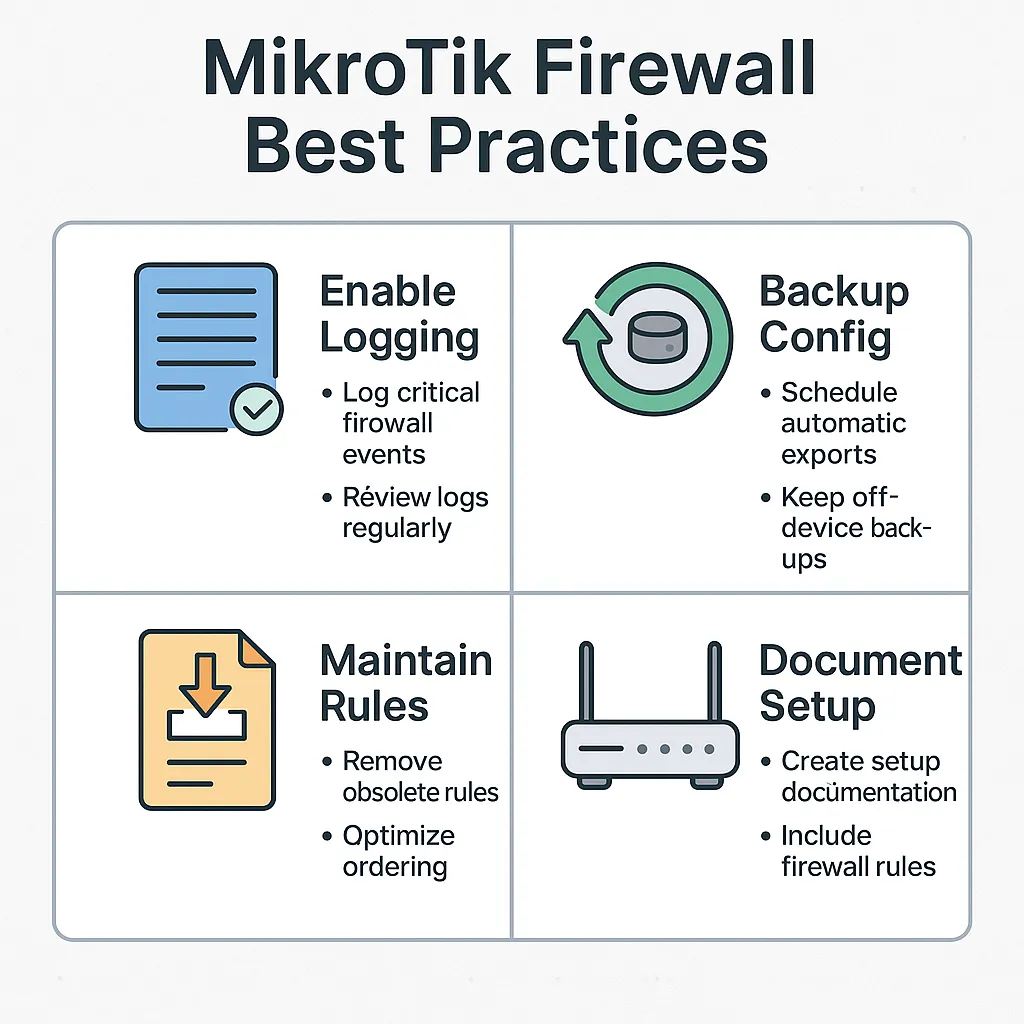 Firewall Logging, Backups & Best Practices